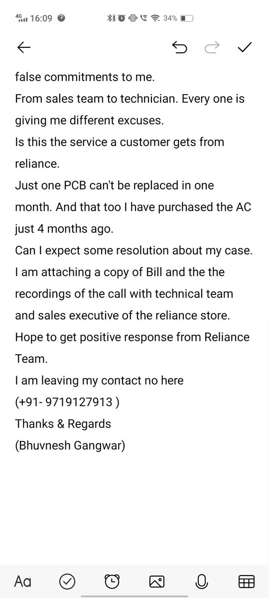Rockstar_bhuvi's tweet image. #falsecommitment
#servicesdelayed 
What kind of service customers get  from Reliance Digital. Now I have waited till one month just for one PCB of AC which is under warranty.
And the technical team and all of them are making me fool. I haven't given any solution.
+91-9719127913