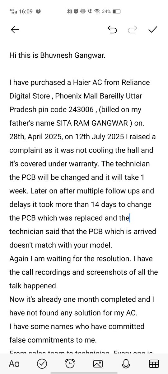 Rockstar_bhuvi's tweet image. #falsecommitment
#servicesdelayed 
What kind of service customers get  from Reliance Digital. Now I have waited till one month just for one PCB of AC which is under warranty.
And the technical team and all of them are making me fool. I haven't given any solution.
+91-9719127913