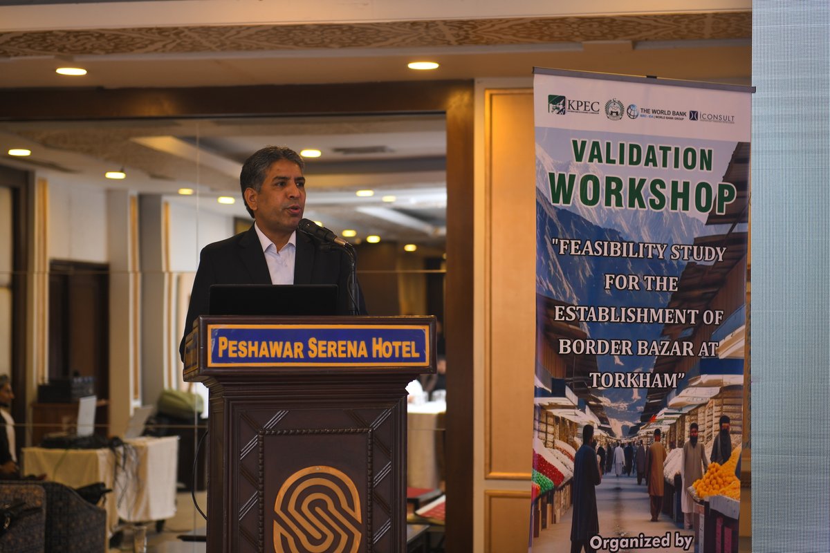 KPEC_Official's tweet photo. KPEC hosts Validation Workshop on Border Bazaar at Torkham
Stakeholders from chambers, trade unions, government &amp; local communities joined to review the feasibility study and shape policies for cross-border trade &amp; local livelihoods.

#KPEC #BorderBazaar #EconomicGrowth #Torkham https://t.co/PfNOTQZYej