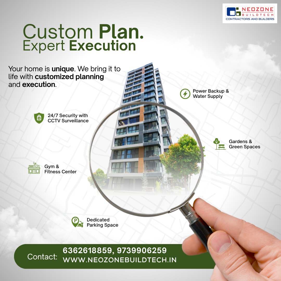 neozonebuildtec's tweet image. Custom Plan, Expert Execution 🏢📋
Your home is unique — we make it perfect! From security &amp;amp; green spaces to gym &amp;amp; power backup, we deliver tailor-made living.

📞 6362618859 | 9739906259
🌐 neozonebuildtech.in
#CustomHomes #LuxuryLiving #ExpertExecution #HomeDesign #Quality