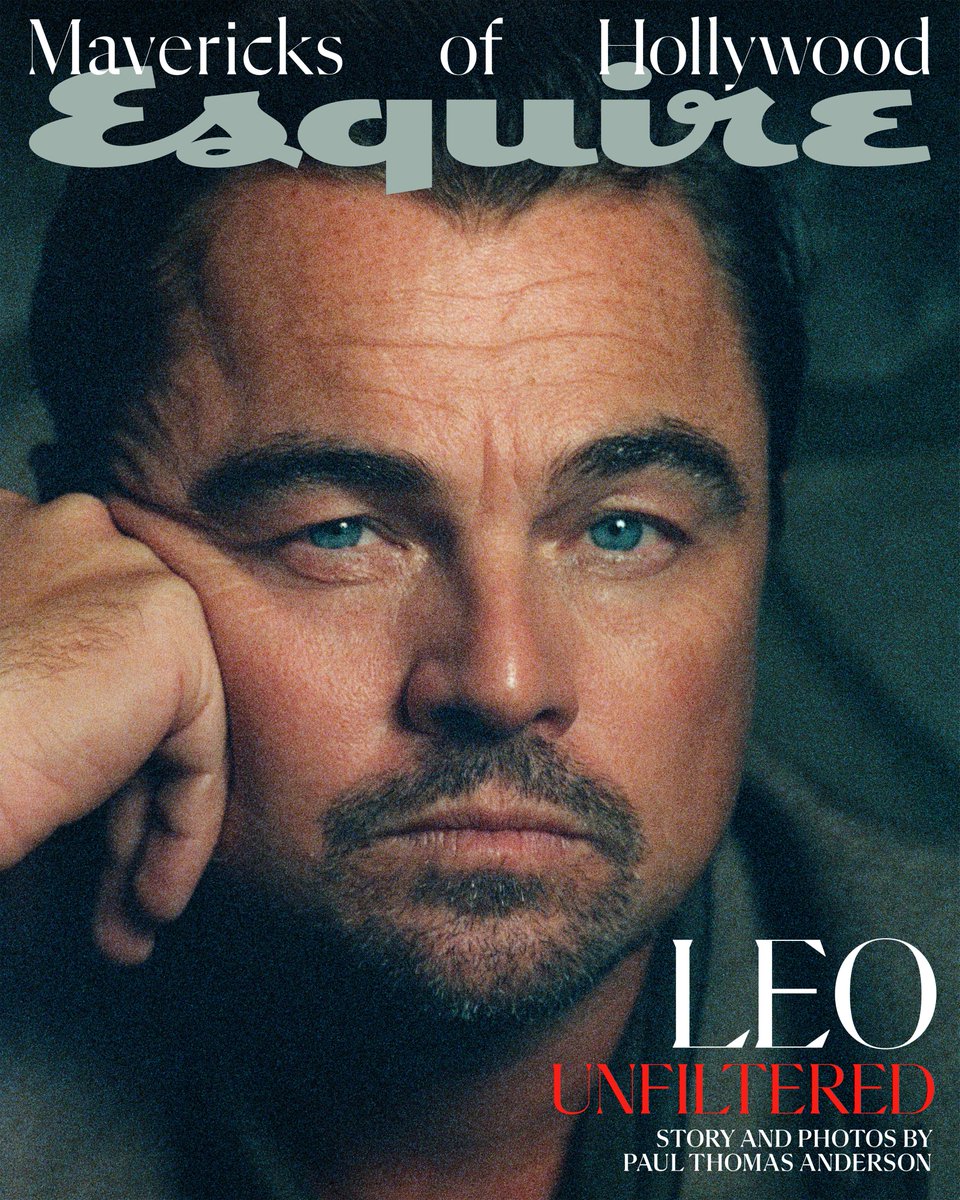 Presenting our 2025 Mavericks of Hollywood cover star, #LeonardoDiCaprio.

#OneBattleAfterAnother marks the actor’s first film with writer-director Paul Thomas Anderson, who also photographed and interviewed him for Esquire.

🔗: bit.ly/4mdKJJM