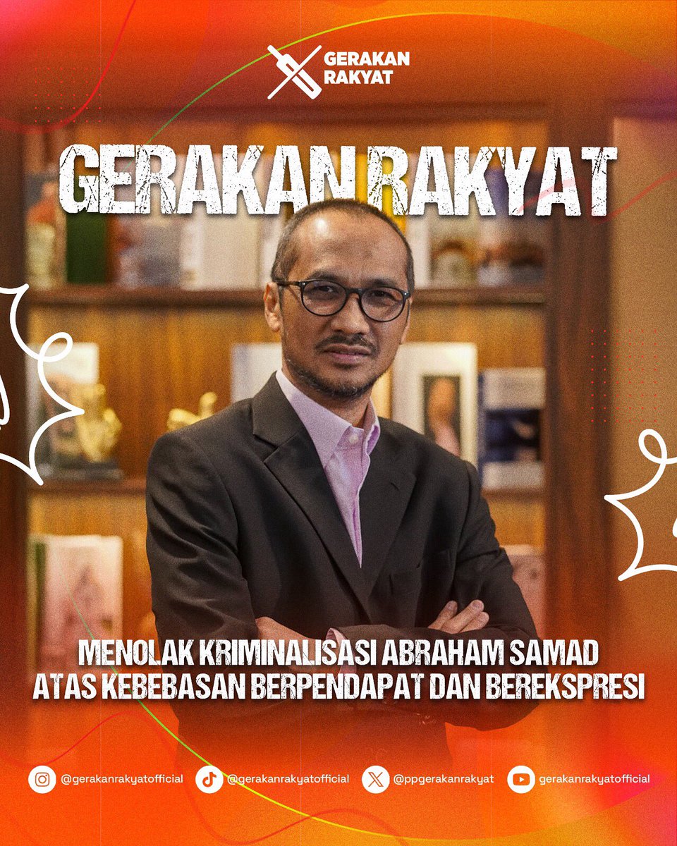 Gerakan Rakyat menolak tegas upaya kriminalisasi terhadap Abraham Samad dan segala bentuk kriminalisasi yang mengancam kebebasan berpendapat serta berekspresi. Upaya membungkam suara kritis adalah kemunduran demokrasi, dan harus dilawan bersama oleh seluruh elemen masyarakat.