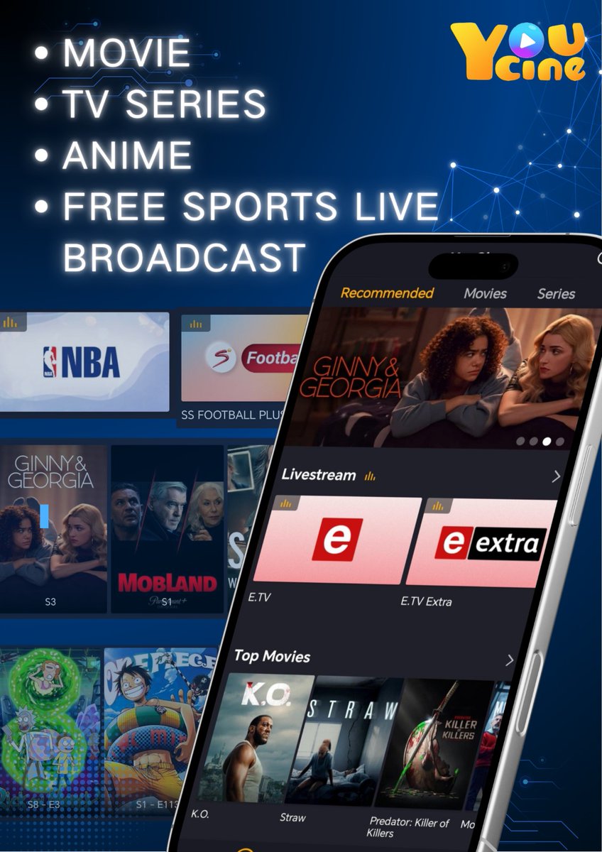 If you're looking for where to watch movies, free live sports like FIFA, WWE, NBA etc without having to create an account YouCine is your NO.1 Streaming Hub! It gives you access to EVERYTHING :
✅ HUGE VIDEO LIBRARY: Netflix, Disney+, MAX.
✅ 1080p | Download | Cast