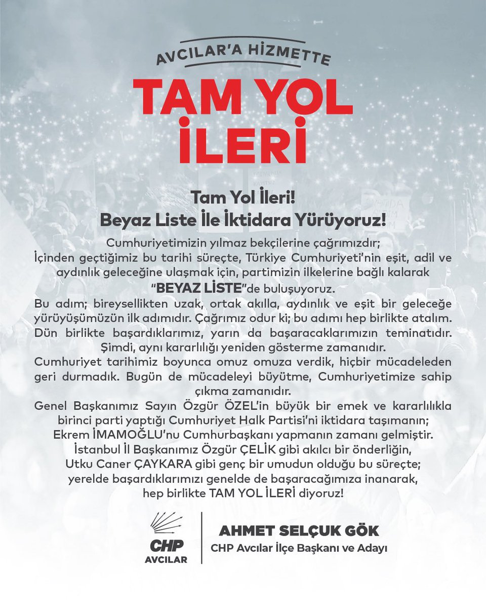 TAM YOL İLERİ!