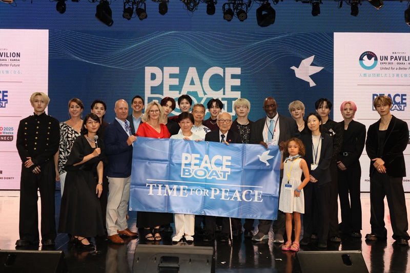 peace_boat's tweet image. 🌏✨ TIME FOR PEACE
On Aug 10, Peace Boat &amp;amp; @UnitedNations Pavilion at @expo2025_japan hosted #TIMEFORPEACE — marking 80 years since end of WWII &amp;amp; UN founding.
650+ participants from 60+ countries — UN agencies, NGOs, youth &amp;amp; community leaders — came together for peace &amp;amp; dignity.