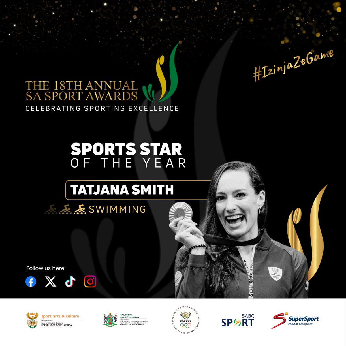 Cellular_jnr's tweet image. On the 24th of August is game day! 

It’s the South African Sports Awards on SABC 1 @ 19:30!
 
The nominees for the Sports Star Of The Year are out… Who deserves to win the award? 

#izinjazeGame
#SASA18thEdition
#CelebratingSportingExcellence