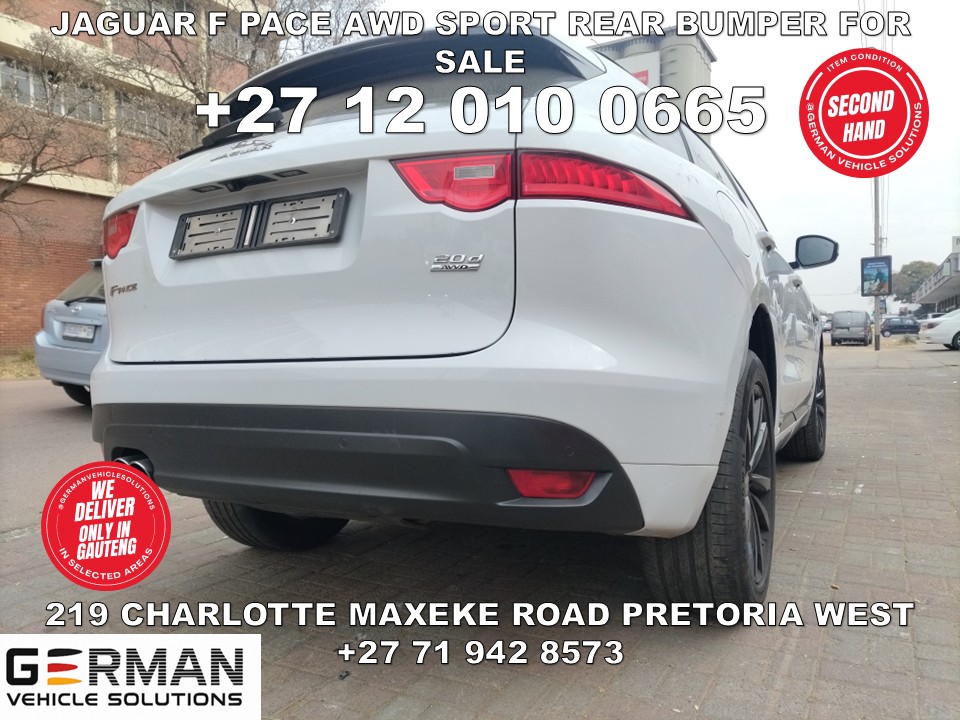 GermanSpares219's tweet image. Jaguar F Pace AWD sport rear bumper for sale
#jaguar #jaguarfpace #jaguarparts #rearbumper #carspares
German Vehicle Solutions –Visit us at 219 Charlotte Maxeke Street, Pretoria West, 
germanvehiclesolutions.co.za