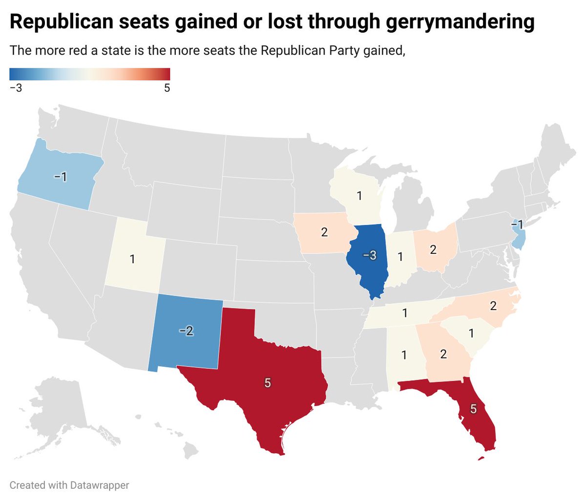 <a href="/Acyn/">Acyn</a> Here is how gerrymandered seats are apportioned. Guess which two states have the most gerrymandered seats?