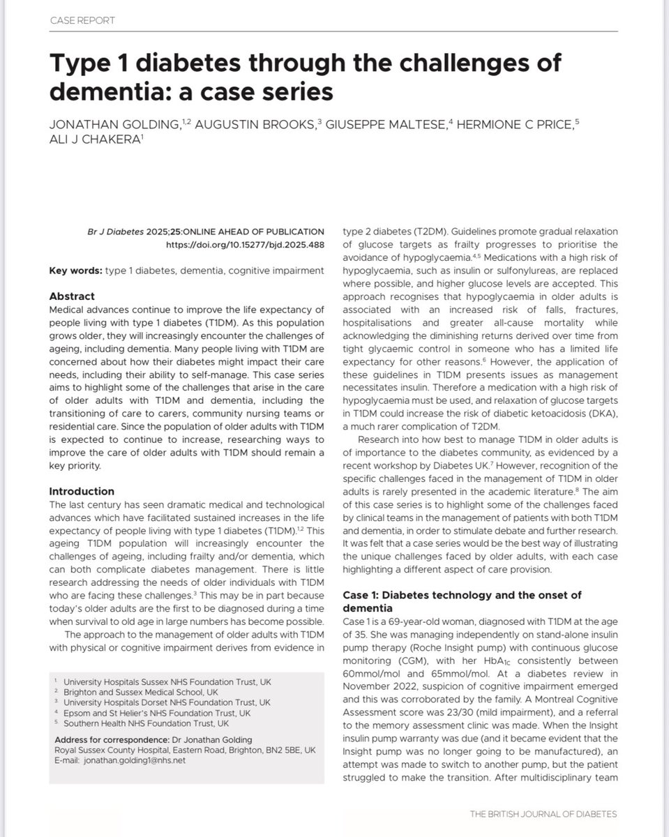 Great CPD read on T1 &amp; Dementia &amp; the challenges DSNs face! ✅ 

🔗 bjd-abcd.com/bjdvd/index.ph…