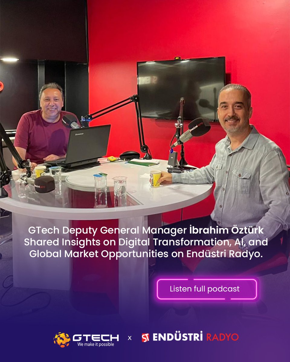 GTech Deputy General Manager İbrahim Öztürk joined Reel Piyasalar, hosted by Çetin Ünsalan, on Endüstri Radyo. Listen to the full broadcast: on.soundcloud.com/EtgLOWm5au4dY9…