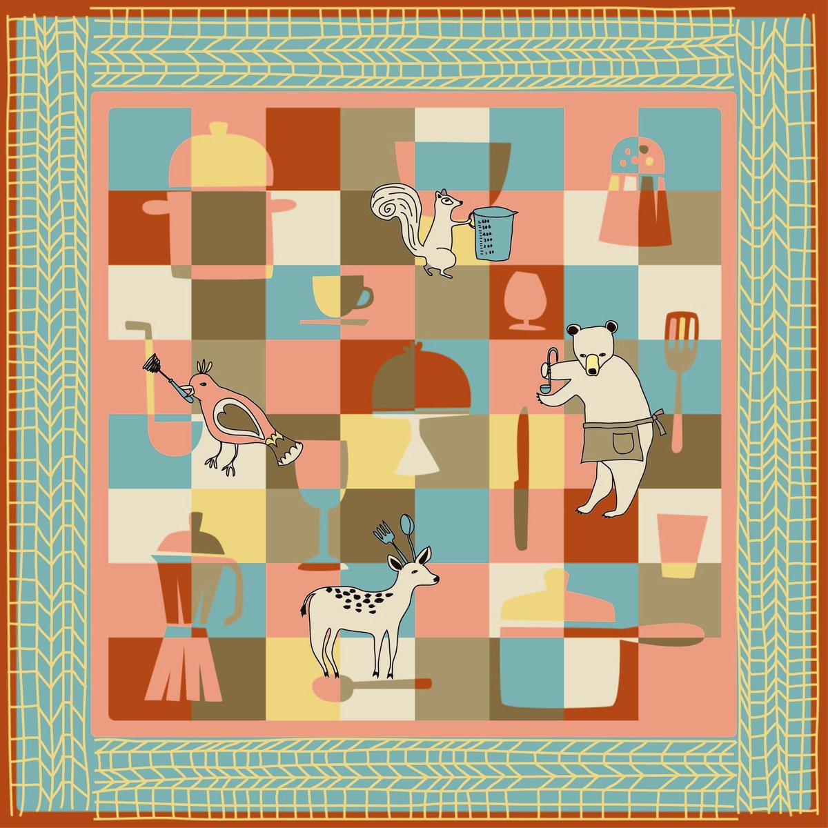 fabula_artwork's tweet image. Animals with kitchen tools🍴 

#illustration #drawing #kitchentools