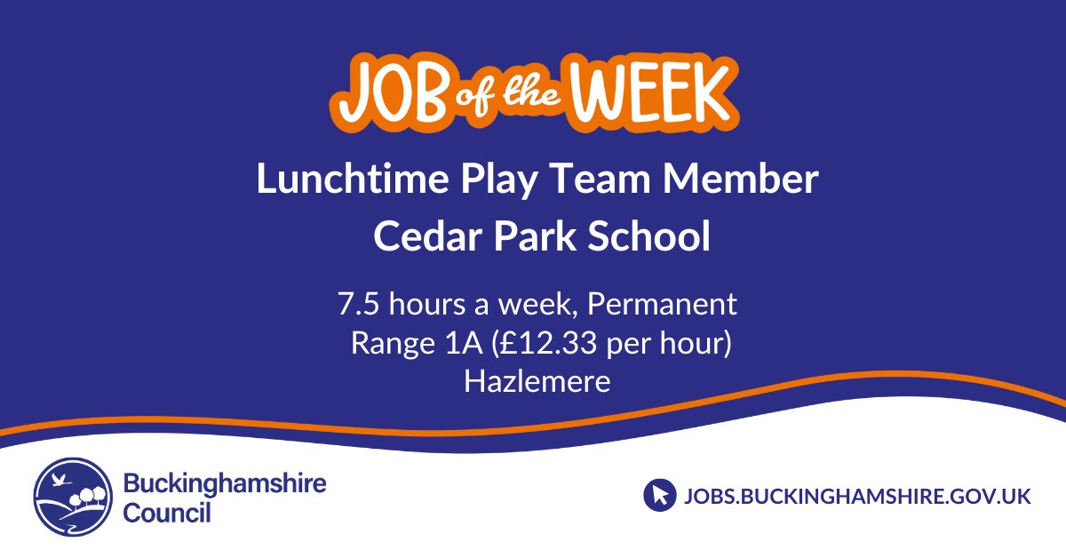 Cedar Park school seek a candidate who is kind, inspires young people and gets them to believe in themselves. Do you want to join a school that has talented children and supportive colleagues? Apply: ow.ly/uOyt50WC8BP 

#Lunchtime #PlayTeamMember #Education