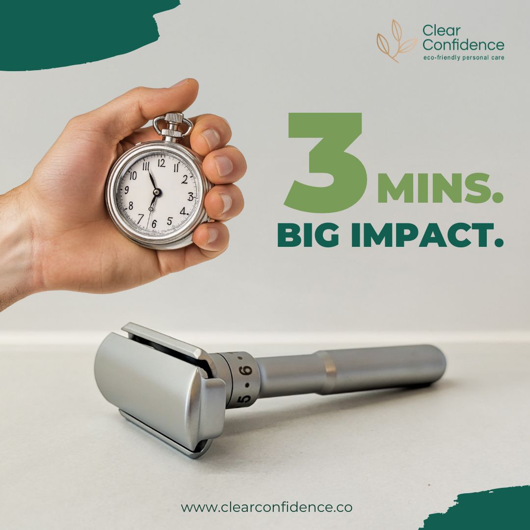 ClearConfidence's tweet photo. 🕒 3-minute shave, decades of impact. Small switches make big change. https://t.co/4p1OkhcMt9 https://t.co/pnDx7EFCNF