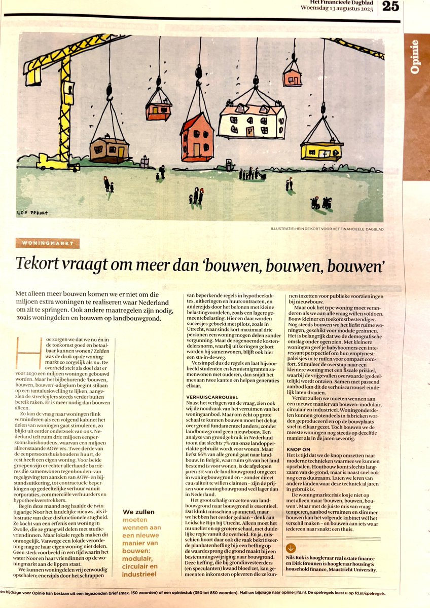 Ook andere maatregelen zijn nodig, zoals woningdelen en bouwen op landbouwgrond: