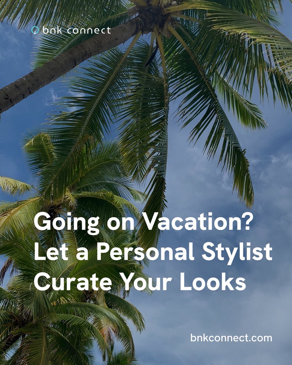 BNKConnect's tweet image. A personal stylist can curate your full vacation wardrobe so you focus on the trip, not your outfits 🧳

Whether it’s 3 days or 10, BNK stylists build your lookbook down to the last detail. ✈️ Save this post for your next trip.

#BNKConnect #VacationLooks #PersonalStylist