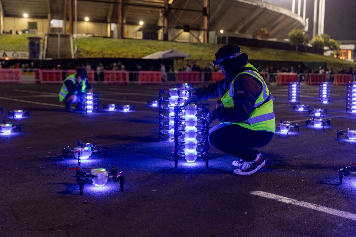 Q: How long is each drone show?
A: Each show typically is between 9 and 10 minutes. However, multiple shows can be put on in one evening, with as little as half an hour between shows for recharge time.