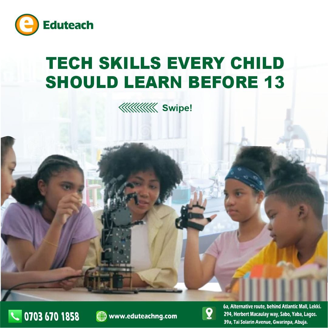 Eduteachng's tweet image. Tech skills matter.
From coding to digital literacy and online safety, give your child a head start this summer.
07036701858 | eduteachng.com
#CodingForKids #DigitalLiteracy #SummerCodingCamp #STEMNigeria