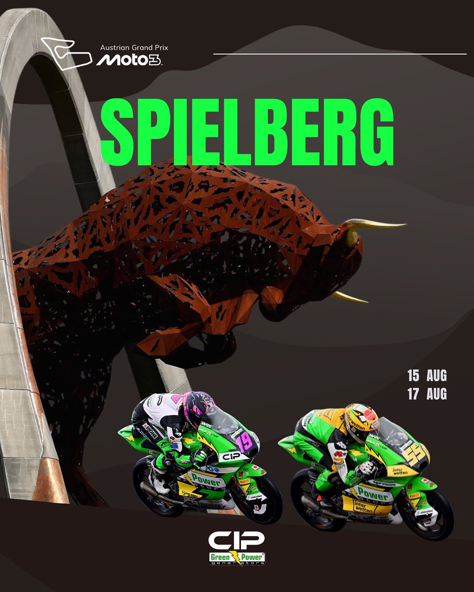 We're back and ready for the Red Bull Ring 😎

#AustrianGP🇦🇹 #Moto3 #Racing #EAgroup #TLMoleodinamica #GoAhead #SBSbrakes #ScottOgden #SO19 #NoahDettwiler #ND55 #CIPGreenPower