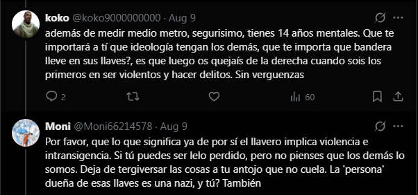 koko9000000000's tweet photo. @Moni66214578 @lamarinera17 @YlleraJuan @Recuncho33 luego además el autor del hilo borro el tweet, pero basicamente decia que le devolvería las llaves pero que tambien utilizaria la violencia basicamente. Tú lo defiendes así que supongo que harias lo mismo, no?.

No vales para nada, das verguenza ajena, lee bien, inculta. https://t.co/0wWSKRE6Gi