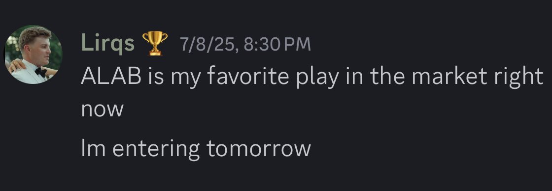 $ALAB
100% Later from the 90s
Before the crowd
🥂💥