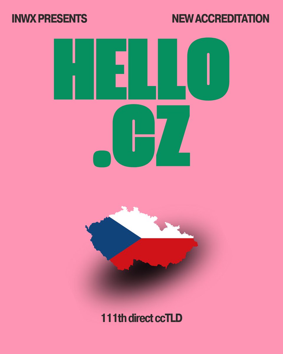 Ya somos registrador oficial de dominios .CZ 🇨🇿 (República Checa), con esta sumamos nuestra acreditación directa número 111 en dominios territoriales, ¿cuál será la siguiente?