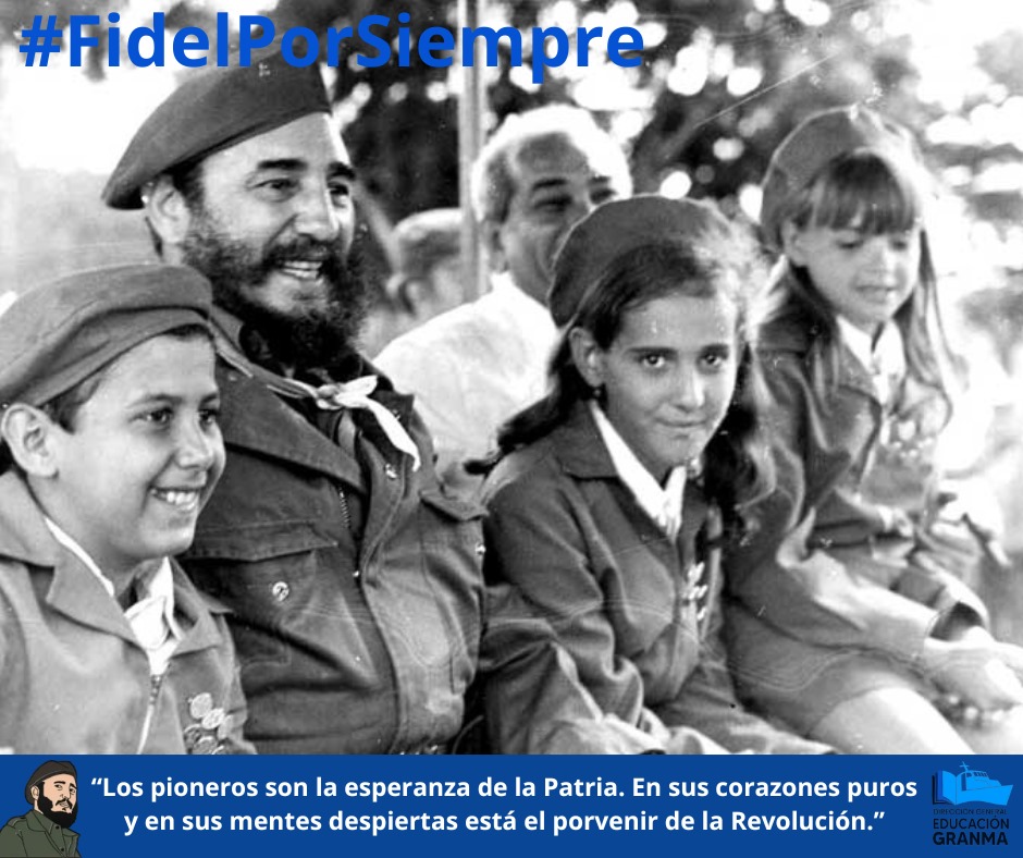 #FidelPorSiempre #100AñosConFidel #GranmaConmigoCuenta #ProvinciaGranma #CubaMined
 (Comunicación DGE)