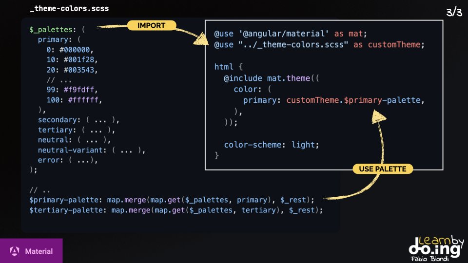 Did you know that it is possible to generate a new <a href="/angular/">Angular</a> Material theme with different palettes using the "material:theme-color" generator from the terminal?