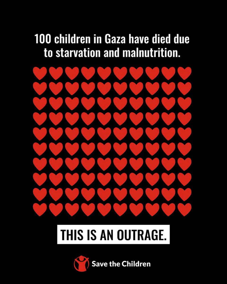 Philippe Lazzarini (@unlazzarini) on Twitter photo The latest in the war on children & childhood in #Gaza.
At least 100 children die of malnutrition & hunger <a href="/save_children/">Save the Children International</a>
This is in addition to:
- Over 40,000 children reported killed or injured due to bombardment & airstrikes <a href="/UNICEF/">UNICEF</a>
- At least 17,000 unaccompanied and The latest in the war on children & childhood in #Gaza.
At least 100 children die of malnutrition & hunger <a href="/save_children/">Save the Children International</a>
This is in addition to:
- Over 40,000 children reported killed or injured due to bombardment & airstrikes <a href="/UNICEF/">UNICEF</a>
- At least 17,000 unaccompanied and