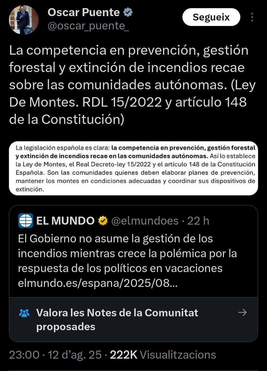 Si necesitan ayuda, que la pidan"
Em fa venir basques com aquest govern aprofita tragèdies per a fer propaganda política. És l'única cosa que els importa. Com a València.
Em fa venir encara més basques que encara els queden votants.
#OscarPuenteHDLGP #OscarPuenteDimisión
