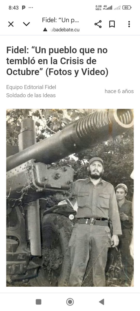Nuestro Comandante en Jefe, Fidel Castro Ruz, en la primera linea de combate cuando la crisis de octubre ...
<a href="/BMCMzBeira/">Brigada Médica Cubana en Beira, Mozambique</a> <a href="/CubacooperaMzb/">Brigada Médica Cubana en Mozambique</a> <a href="/DiazCanelB/">Miguel Díaz-Canel Bermúdez</a> <a href="/japortalmiranda/">José Angel Portal Miranda</a> <a href="/HenryLopezJi20/">Henry López Jiménez</a>