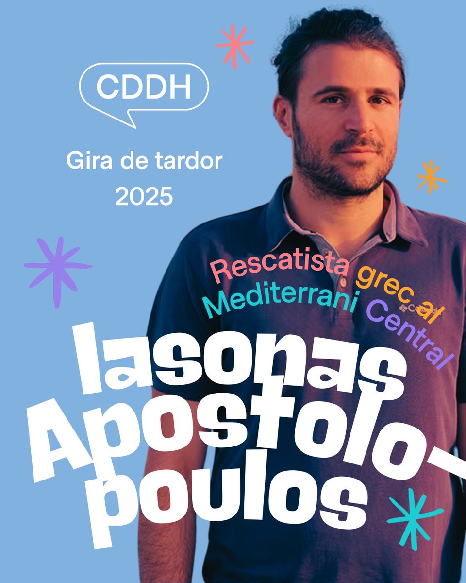 Ciutats Defensores dels Drets Humans (@ciutatsdh) on Twitter photo ✊Per últim (#giradetardor2025) us presentem al defensor Iasonas Apostolopoulos <a href="/Iasonas_Apost/">Iasonas Apostolopoulos</a> un activista grec que rescata persones al Mediterrani. La seva tasca es centra en salvar vides 🌊 i denunciar polítiques d'immigració que deshumanitzen les persones. #defensemquidefensa ✊Per últim (#giradetardor2025) us presentem al defensor Iasonas Apostolopoulos <a href="/Iasonas_Apost/">Iasonas Apostolopoulos</a> un activista grec que rescata persones al Mediterrani. La seva tasca es centra en salvar vides 🌊 i denunciar polítiques d'immigració que deshumanitzen les persones. #defensemquidefensa