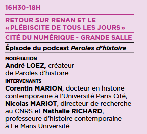 Je suis très heureux de participer aux prochains rendez-vous de l'histoire à Blois avec une table-ronde coorganisée avec Étienne Hudon le vendredi 10 et une intervention pour le podcast Paroles d'histoire le samedi 11 octobre !