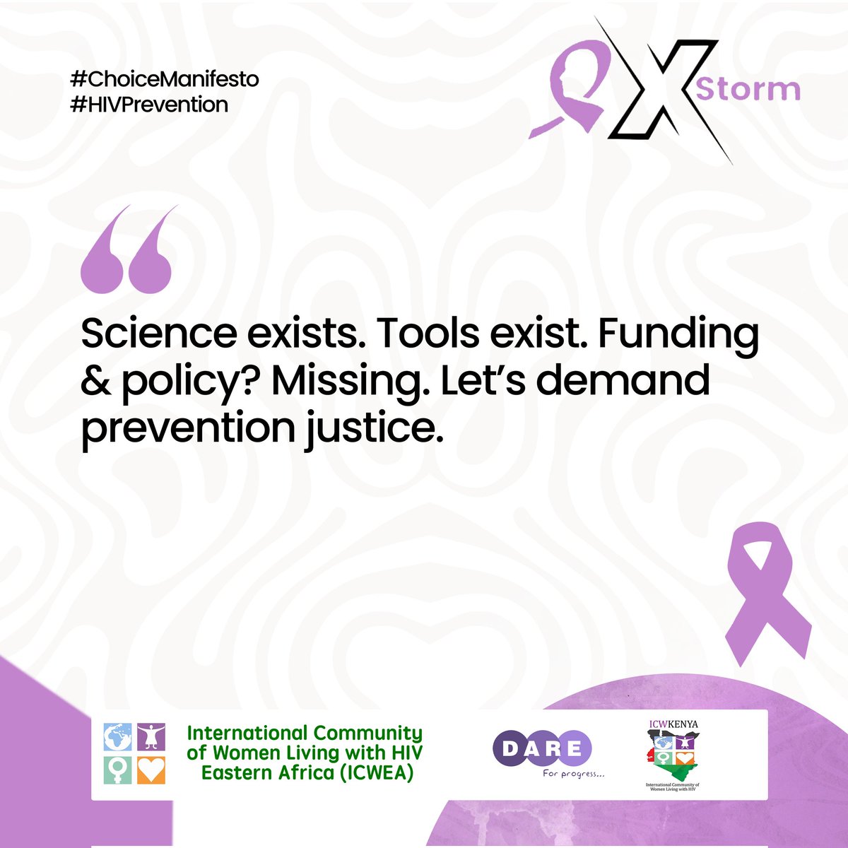 Let's demand prevention justice. Because science and tools exist 
#Choicemanifesto 
#HIVPrevention