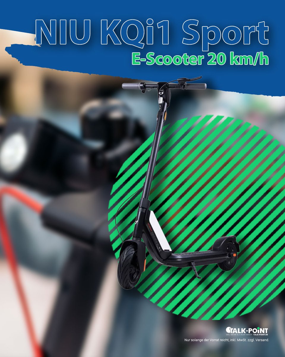 🛴 Urban Style trifft smarte Power!
Der NIU KQi1 Sport E-Scooter bringt dich schnell &amp; sicher durch die City – für nur 199,99 €! 💨

🎯 Jetzt starten auf Talk-Point.de – solange der Akku reicht! ⚡
#NIUScooter #ElektroMobilität #UrbanMove #EScooterLife #SmartCityRide