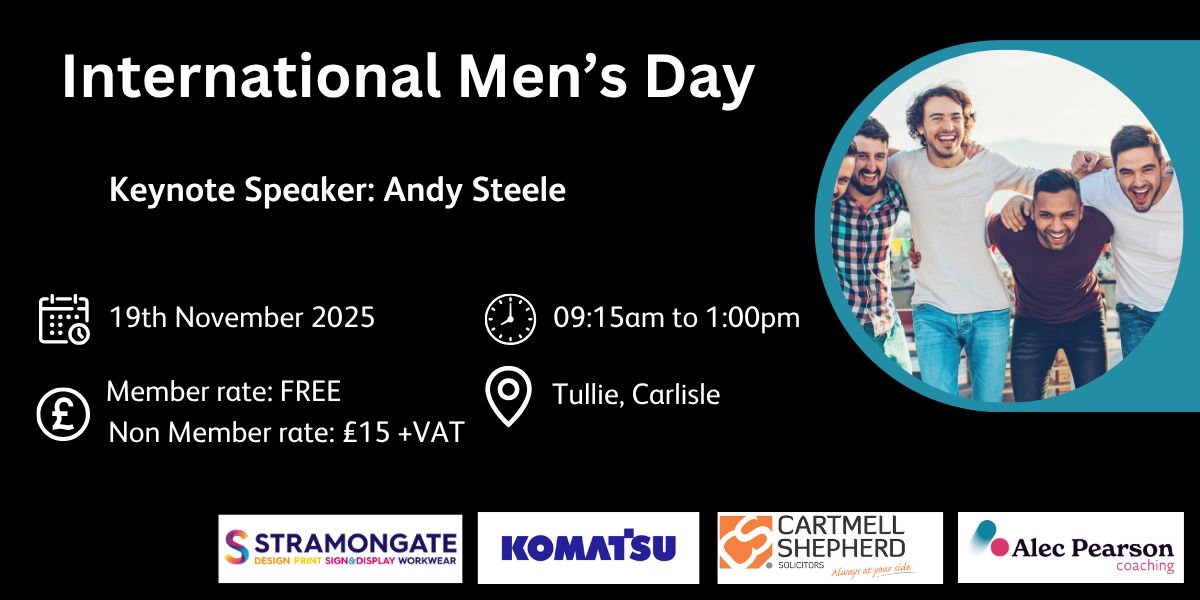 We’re very proud to once again be sponsoring the Cumbria Chamber of Commerce International Men’s Day event … 

It’s set to be a powerful and inspiring event.

📅 To find out more &amp; book your tickets:

loom.ly/6C2TBRI 

#ProudToSupport #InternationalMensDay