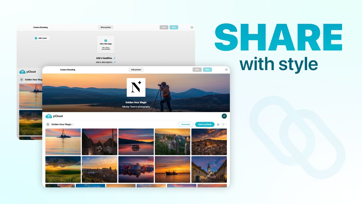 pCloudapp's tweet image. Want every link you share to stand out and feel authentically you?

✨ Elevate your link game — boost trust, showcase your style, and make every click count.

👉 Learn how: blog.pcloud.com/designing-bran…

#BrandedLinks #CreativeBranding #pCloud #ContentCreator #DesignTips