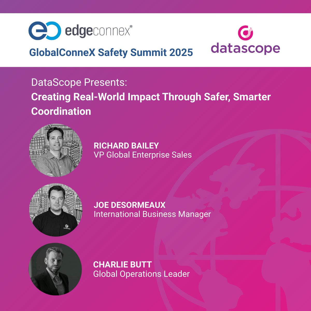 DataScopeSystem's tweet image. The DataScope team will be part of this year&apos;s @EdgeConneX Global Safety Summit, delivering a talk on how we&apos;re making a real-world impact through safer, smarter coordination techniques.
Stay tuned to see updates from the event!