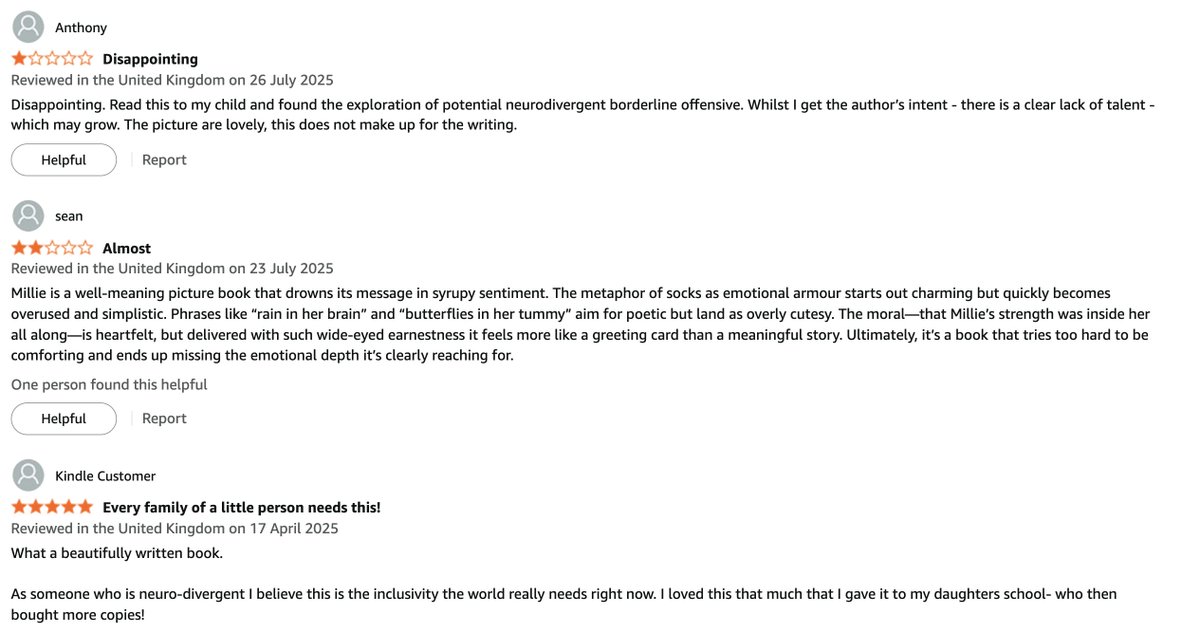 Absolutely bound to happen when you put yourself out there, but the range of opinion of <a href="/MilliesSocks/">Millie’s Socks</a> is the real shock!

Onwards ...!