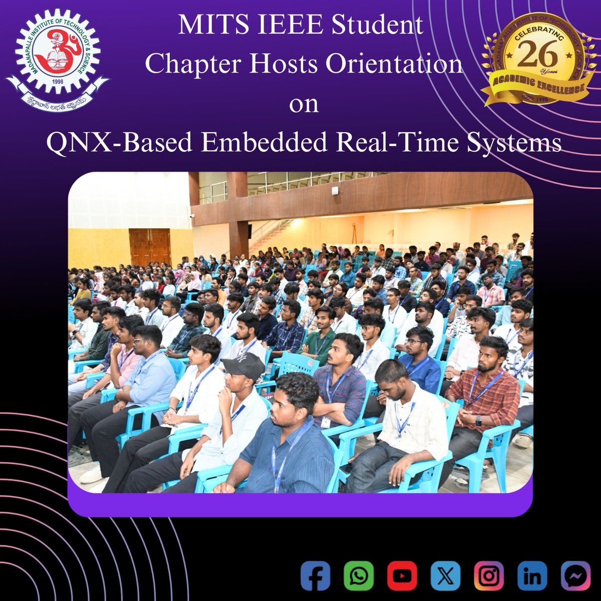 MITS_College's tweet image. 🎓 MITS hosted an Orientation Program for aspiring engineers!
A day full of motivation, insights, and career guidance to shape tomorrow&apos;s innovators. 🚀💡
#OrientationDay #EngineeringFuture #MITS #StudentSuccess #TechEducation
🔗 mits.ac.in