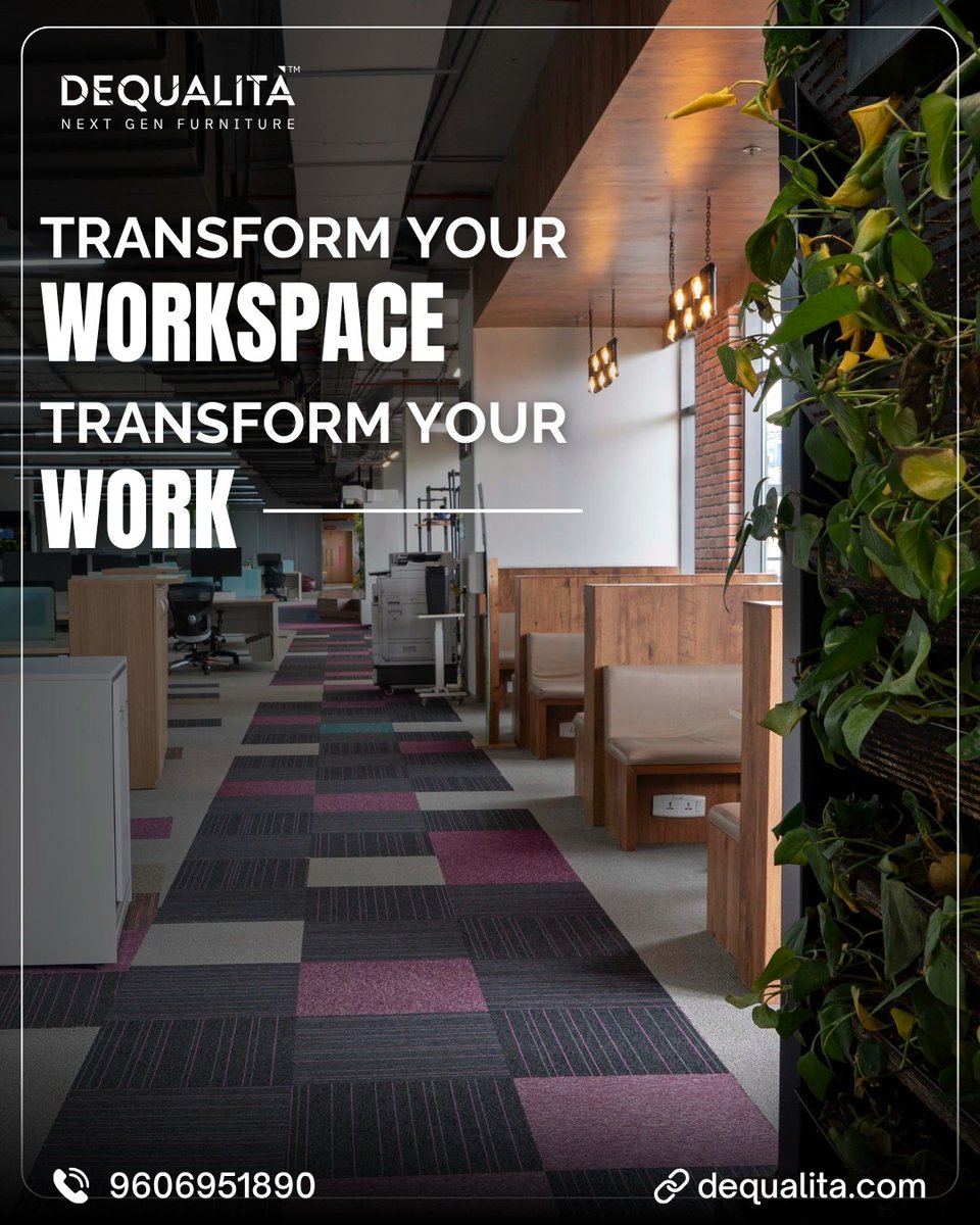 DeQualitaOnline's tweet image. Transform your workspace and elevate your performance with expert office interior solutions in Bangalore that blend smart design, premium finishes, and brand-focused aesthetics. #OfficeInteriorsBangalore #ModernWorkspace #TransformYourWork #InteriorDesignGoals #WorkSmart