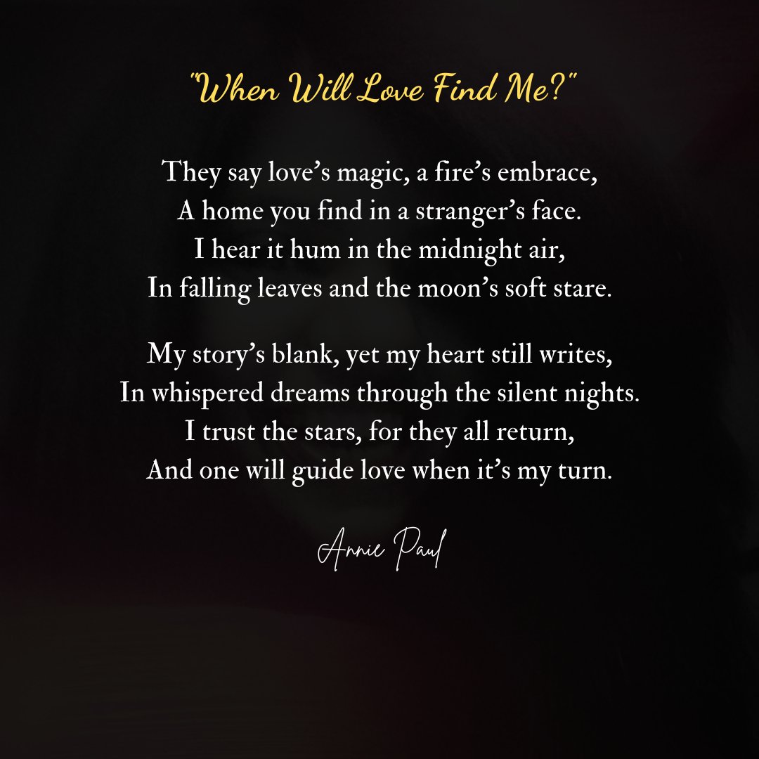 anniesmusingz's tweet photo. Somewhere, someone is waiting for the sound of my heartbeat. - Annie Paul

#love #hope #dreams #heart #life #faith #stars #waiting #magic #longing #desire #romance #feelings #soul #poetrycommunity #poetrylovers #poetrytwitter #POEMS #poetry #poem #WritingCommunityer https://t.co/QBolQrcDkj