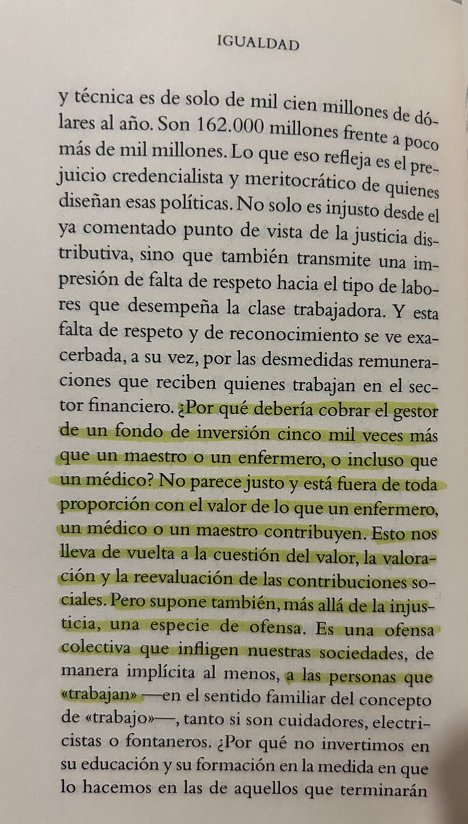 Aquí Sandel y Piketty conversan sobre la ofensa colectiva que se inflige al momento de remunerar con brechas que desconocen el valor de las personas trabajadoras.