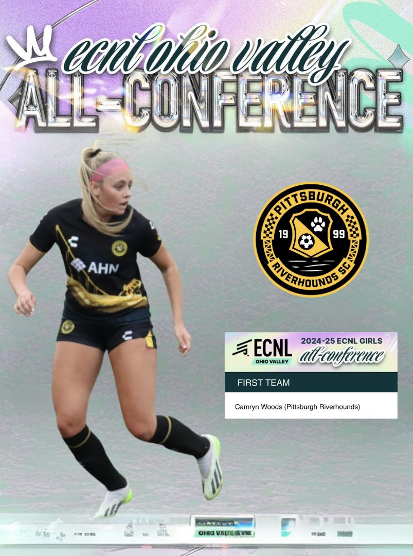 CamrynWoods22's tweet photo. thank you so much @ECNLgirls so honored to be named 1st team all conference my first season in the ECNL❤️ congrats to my amazing @HoundsAcademy teammates! @ImYouthSoccer @TopDrawerSoccer @TheSoccerWire @PrepSoccer @ECNLOhioValley @Scot22tie https://t.co/1EolLxIp1r