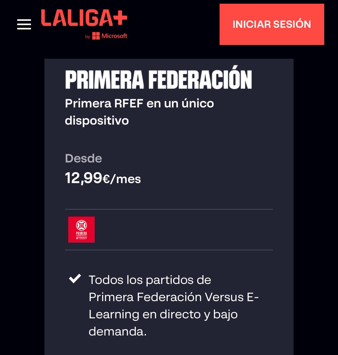 GradaBpro's tweet image. 🚨 @LaLigaPlus incorpora toda la 1RFEF.

Los 20 partidos de cada jornada se podrán ver en la OTT de LaLiga desde 12,99€/mes.