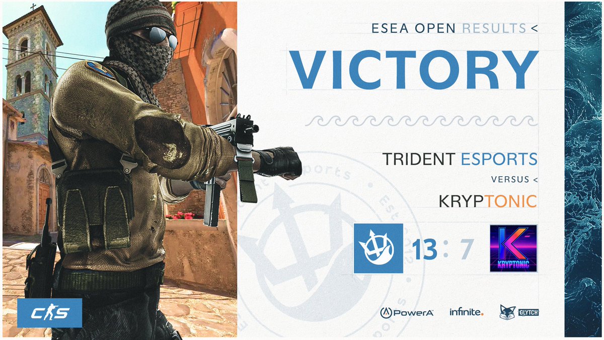 #RESULTS 

#TridentCS managed to defeat #Kryptonic without the need for back-to-back overtimes tonight. 

Well played to both teams. #TridentCS have a 2-0 week. 🥳

#RaiseYourTrident🔱 | #MakingWaves🌊