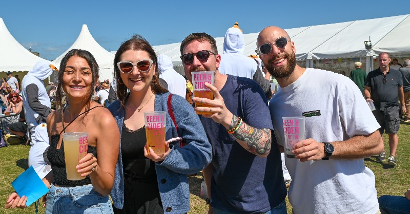 FOUR WEEKS TO GO 🍻

Beer &amp; Cider by the Sea: Late Summer Festival takes place from 12 - 14 September, offering up CAMRA selected beers and ciders, alongside Prosecco, gin, cocktails, non-alcoholic drinks and more! Tickets on sale now: tinyurl.com/339wa9kt