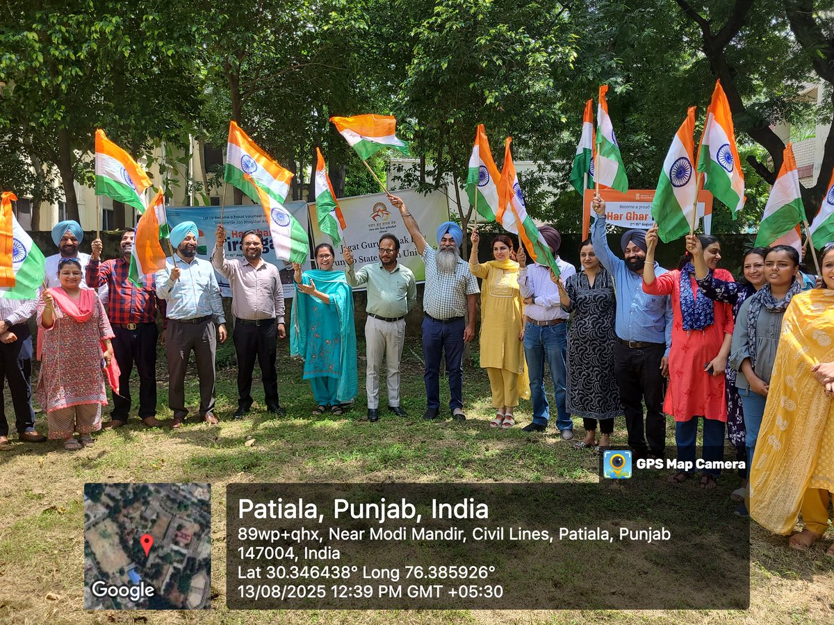 PSOUniversity's tweet photo. Har Ghar Tirangha 2025 Campaign 

#jgndpsou #HarGharTiranga2025 #media #publicrelations

@ugc_india https://t.co/2iCPEdgYab