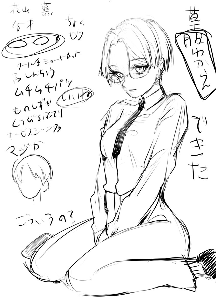 友達に花山薫っていう子とアナベルって子描いてって言われて簡易的な特徴だけ教えてもらって何も知らずに描きました
