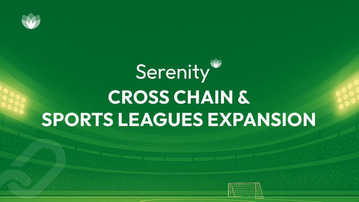 📣 Serenity Going Big with Major Crosschain Expansion &amp; Massive Sport Leagues Partnerships 📣

▪️Crosschain Expansion: Base + Ethereum confirmed as next supported chains unlocking new liquidity channels, trading pairs, and user bases for $SERSH.

Huge new community coming on