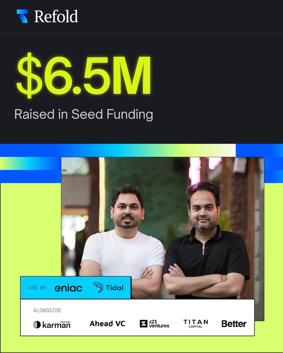 Jugal Anchalia (@bonjugal) on Twitter photo We’ve raised $6.5M from <a href="/EniacVC/">Eniac Ventures</a> , <a href="/TidalVC/">Tidal Ventures</a> , <a href="/better_capital/">Better</a> , Ahead VC, Karman, Z21 Ventures , and angels to scale the product and team. We’ve raised $6.5M from <a href="/EniacVC/">Eniac Ventures</a> , <a href="/TidalVC/">Tidal Ventures</a> , <a href="/better_capital/">Better</a> , Ahead VC, Karman, Z21 Ventures , and angels to scale the product and team.